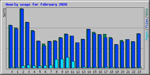 Hourly usage for February 2026