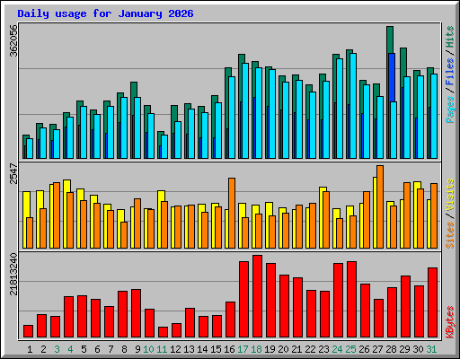 Daily usage for January 2026