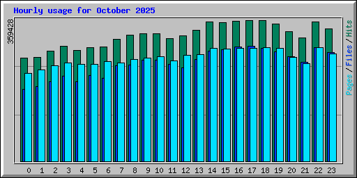 Hourly usage for October 2025