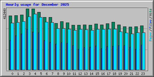 Hourly usage for December 2025