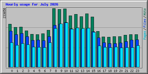 Hourly usage for July 2026
